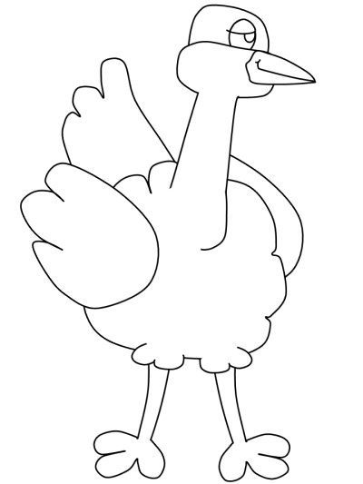 ostrich coloring page