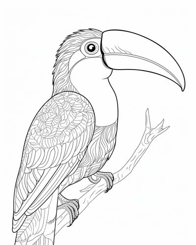 toucan coloring page