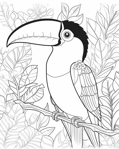 toucan coloring page