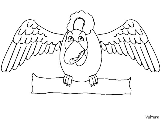 vulture coloring page
