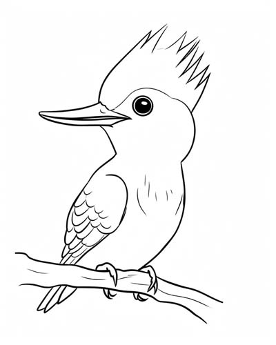 woodpecker coloring page
