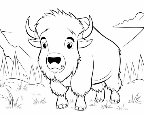 bison coloring pages