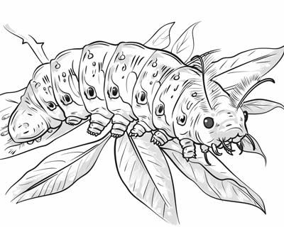 caterpillar coloring page