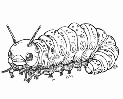 caterpillar coloring page