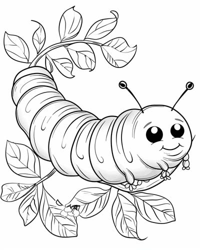 caterpillar coloring page
