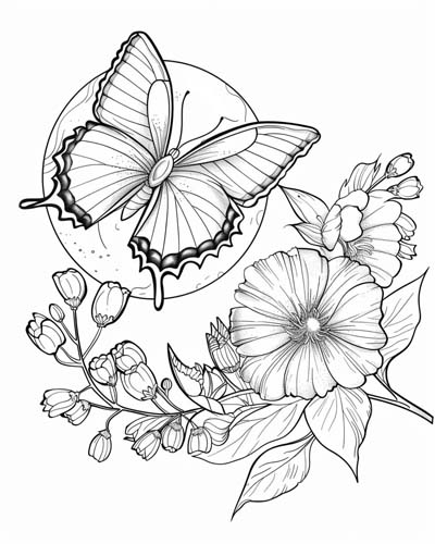 butterfly coloring page