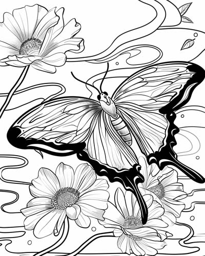 butterfly coloring page