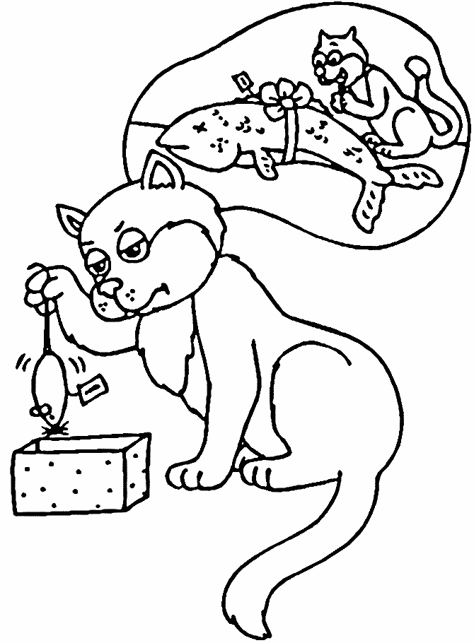 cats and kittens coloring page