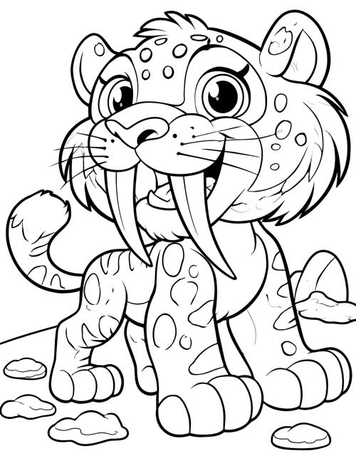 Smilodon coloring pages