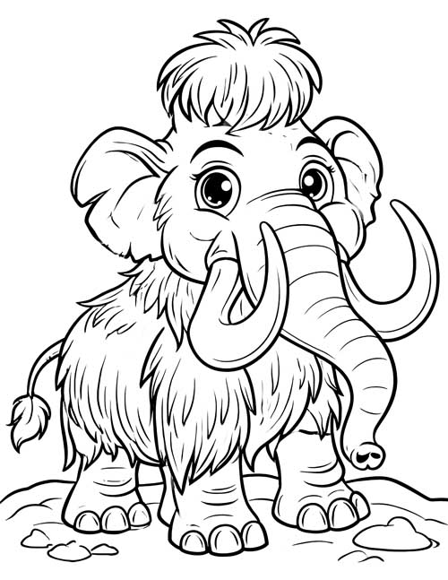 Wooly Mammoth coloring pages