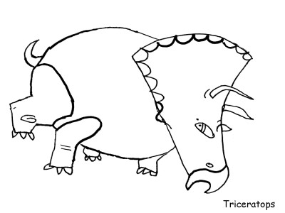 Triceratops Dinosaur Coloring Page