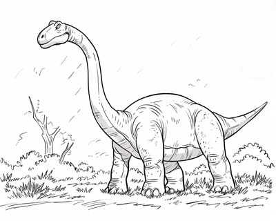 brontosaurus coloring page