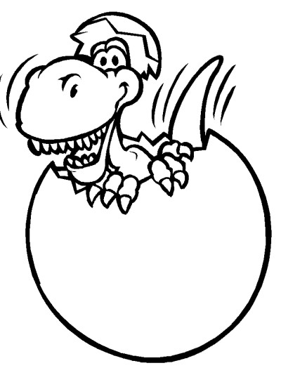 dinosaur hatching coloring pages