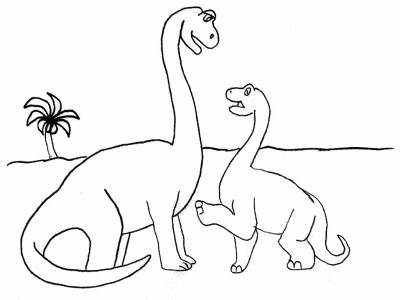 brontosaurus coloring page