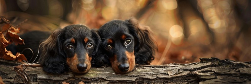 photo of dachshunds
