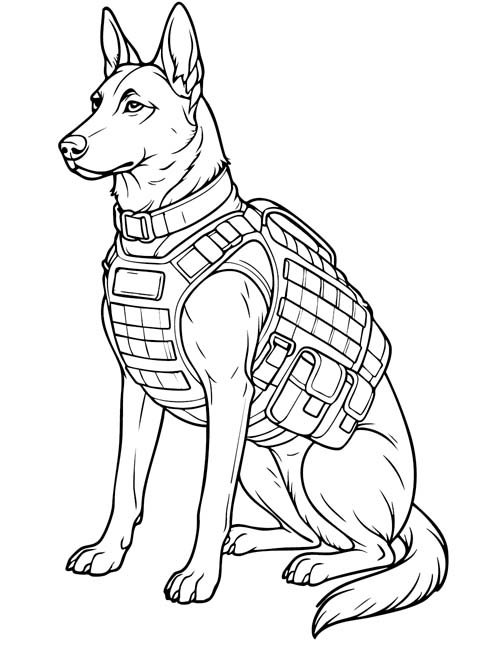 belgian shepherd coloring page