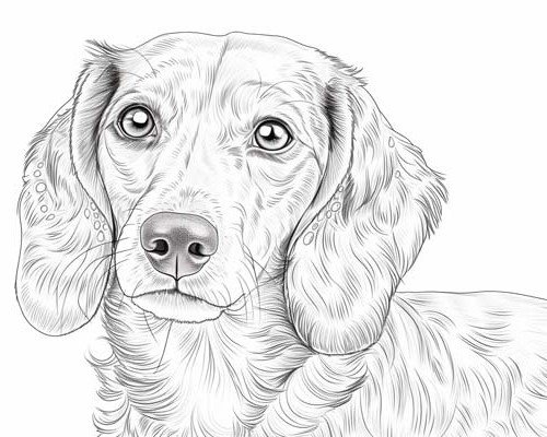dachshund coloring page