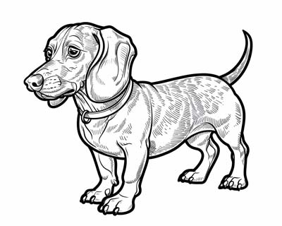 dachshund coloring page