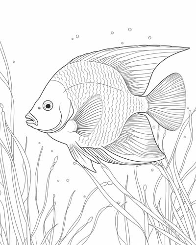 angelfish coloring page