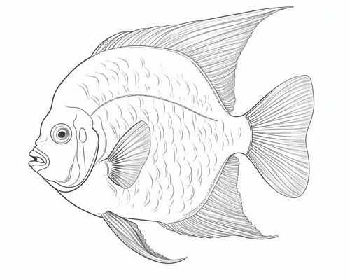angelfish coloring page