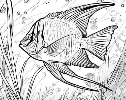 angelfish coloring page