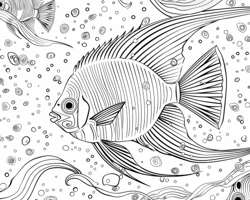 angelfish coloring page