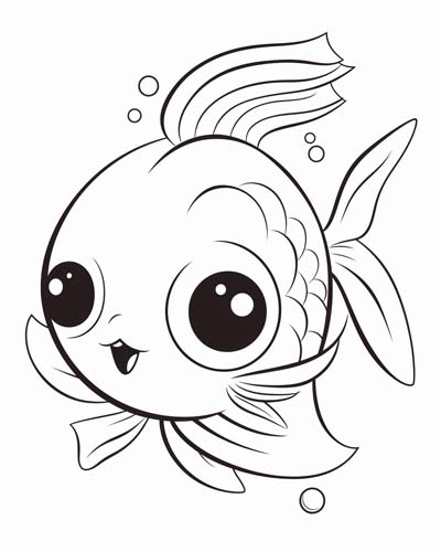 angelfish coloring page