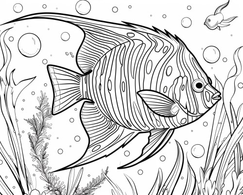 angelfish coloring page
