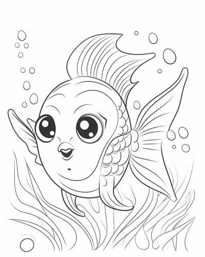 angelfish coloring page