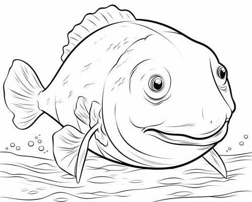 blobfish coloring page
