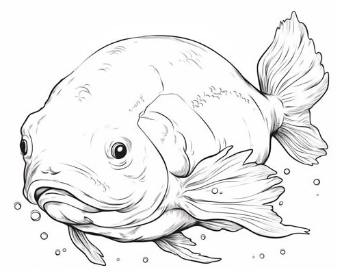 blobfish coloring page