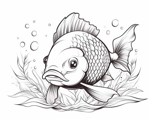goldfish coloring page