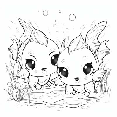 goldfish coloring page