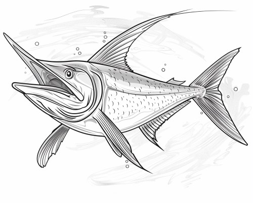 swordfish coloring page