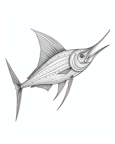 swordfish coloring page
