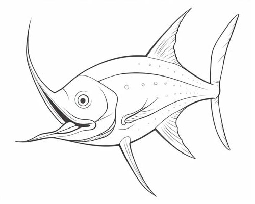 swordfish coloring page