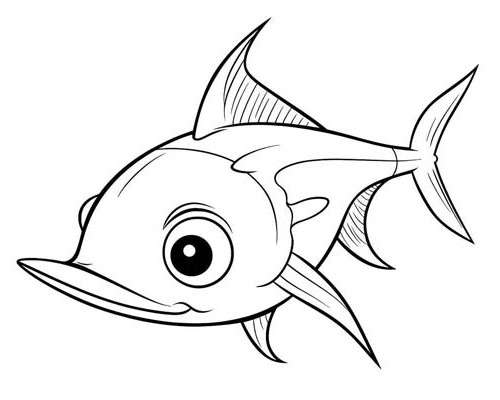 swordfish coloring page