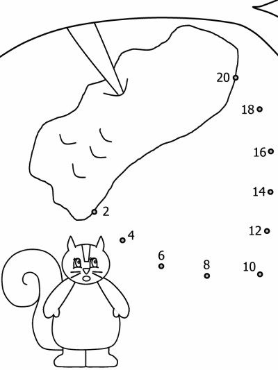 squirrel and acorn connect the dots worksheet
