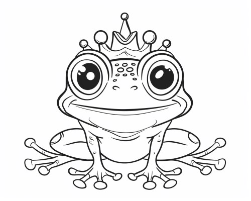 frog king coloring page