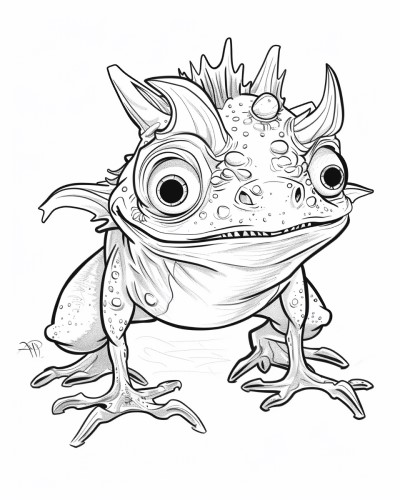 coloring page of a frumious Bandersnatch
