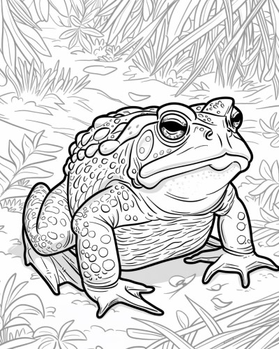 common European toad coloring pages