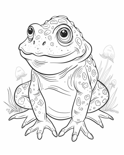 coloring page of the Natterjack toad