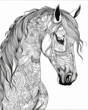 Coloring Pages For Adults Horses
