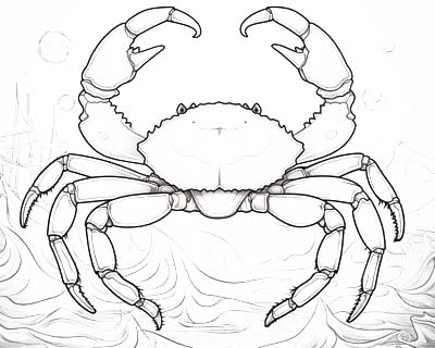 crustacean with small claws coloring page