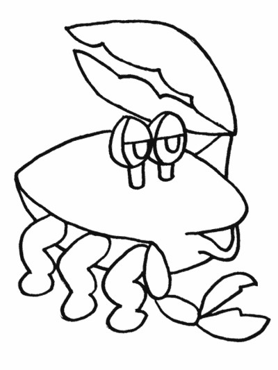 cartoon crab with a big battle claw