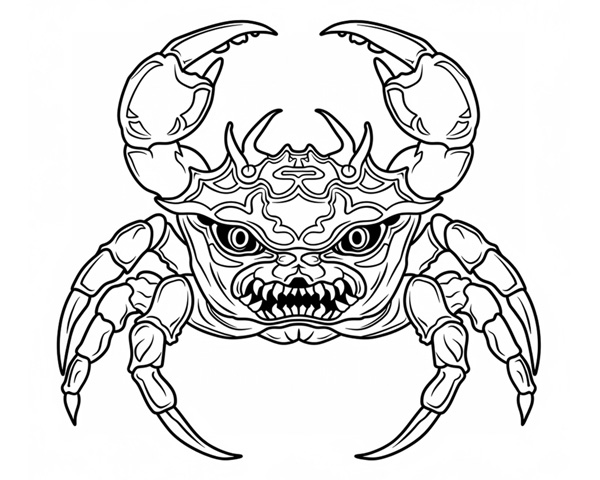 Heikegani coloring page