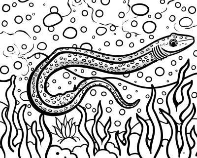 spotted eel coloring page