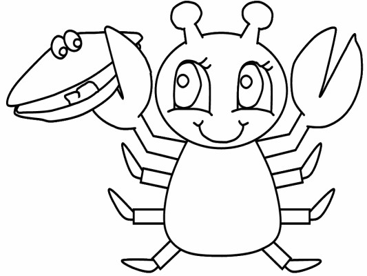 ocean animals - lobster coloring page