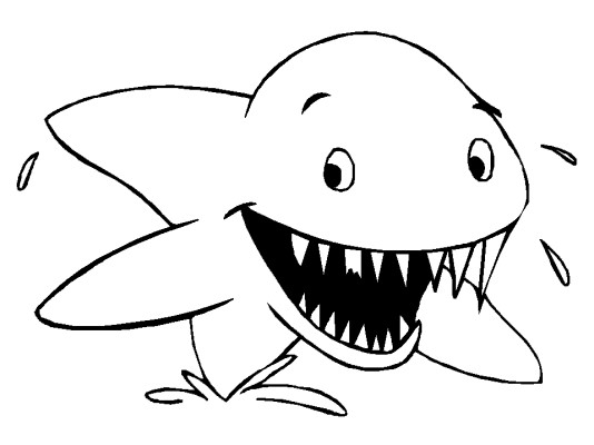 Shark coloring page