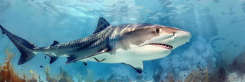 photo of a tiger shark
